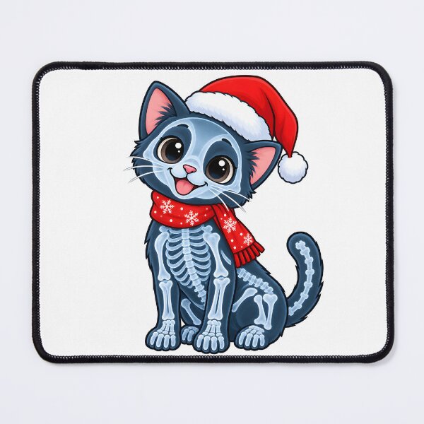 Item preview, Cute Christmas X-Ray Cat – Veterinary Radiology Santa Kitten designed and sold by Bettybee00.