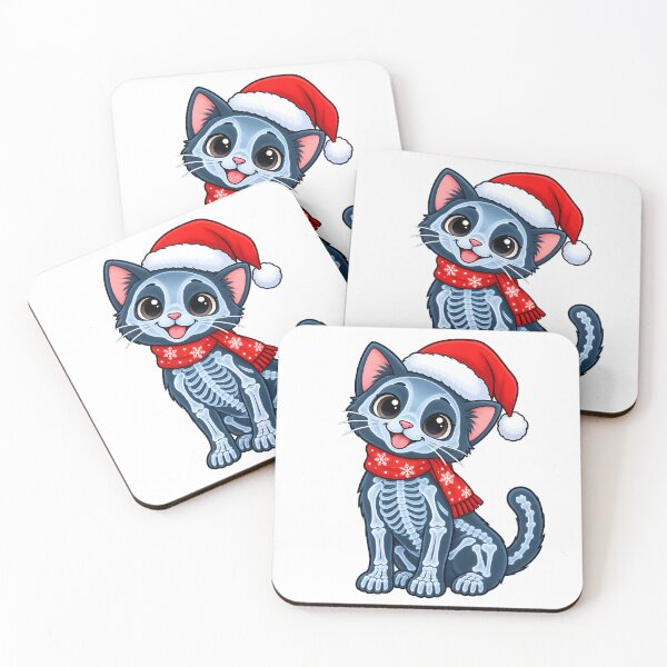 Item preview, Cute Christmas X-Ray Cat – Veterinary Radiology Santa Kitten designed and sold by Bettybee00.
