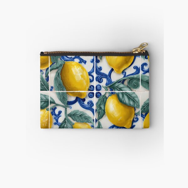 Item preview, Mediterranean Majolica Blue Citrus Pattern 04 designed and sold by The Design Asset Station.