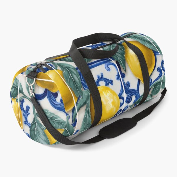Item preview, Mediterranean Majolica Blue Citrus Pattern 04 designed and sold by The Design Asset Station.