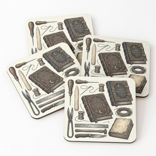 Item preview, Vintage Bookbinding and Arcane Spellbook Tools Set designed and sold by bvdesignart.