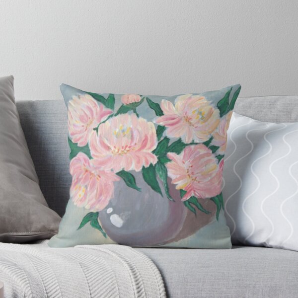 Item preview, Blush Peonies in a Ceramic Vase designed and sold by GalinaFluidArt.