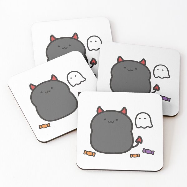 Item preview, Cute Black Cat Ghost Little Devil Costume Fall Halloween Kawaii Sticker designed and sold by xiaoxiaochibi.
