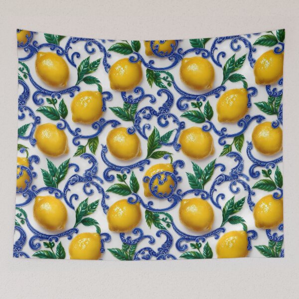 Item preview, Italian Sicilian Lemon Ceramic Tile Pattern 05 designed and sold by The Design Asset Station.