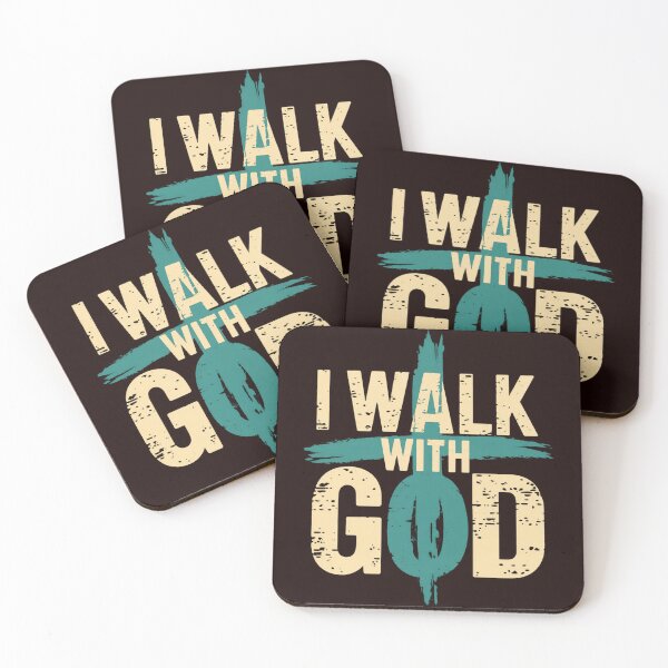 Item preview, I Walk With God Distressed Cross Christian Graphic designed and sold by CozyCubs-Art.
