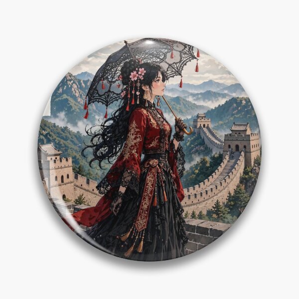 Item preview, China — Great Wall — Gothic Elegance Above the Mountains designed and sold by DibujandoPorfa.