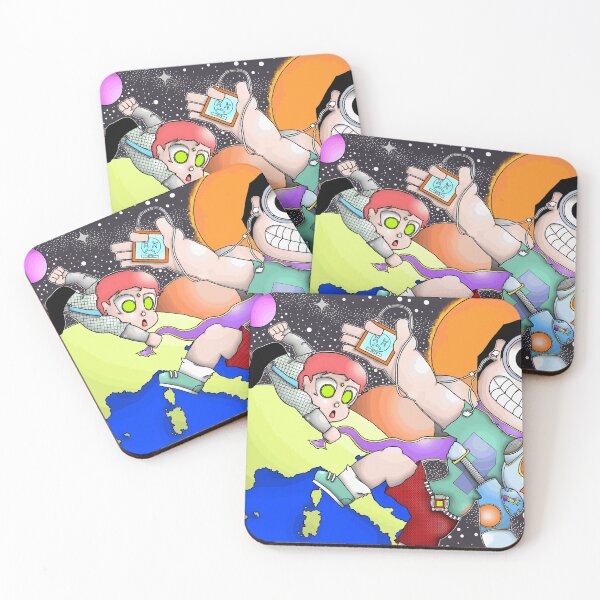 Item preview, Colorful Cartoon Adventure in Space designed and sold by HarlanVossler.