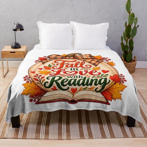 Item preview, Fall In Love With Reading Cozy Pumpkin Book Lover Autumn designed and sold by ArtDesignTp.