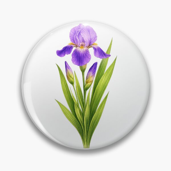 Item preview, Purple Iris Botanical Floral Art designed and sold by Yomere.