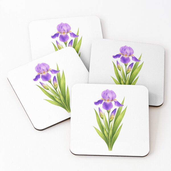 Item preview, Purple Iris Botanical Floral Art designed and sold by Yomere.