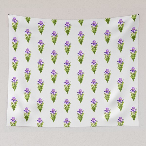 Item preview, Purple Iris Botanical Floral Art designed and sold by Yomere.