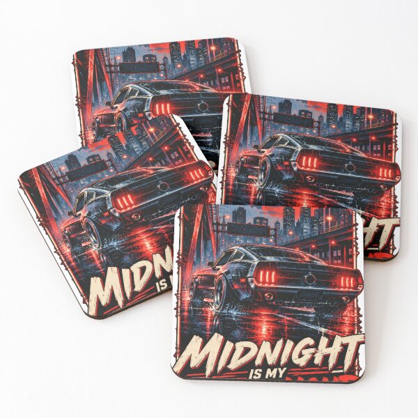 Item preview, Midnight Is My Rush Hour – Retro Muscle Car designed and sold by Azagthoth.