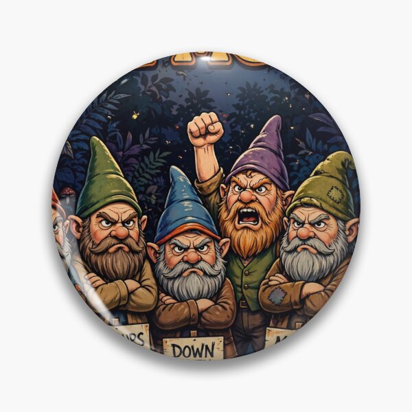 Item preview, Garden Gnomes on Strike Will Work for Mulch designed and sold by MojoHill.