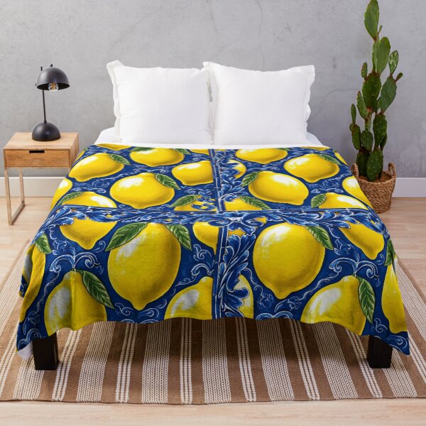 Item preview, Italian Sicilian Lemon Ceramic Tile Pattern 09 designed and sold by The Design Asset Station.