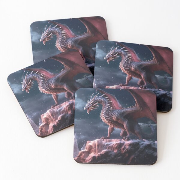 Item preview, Dragon Under the Blood Moon – Dark Fantasy Art designed and sold by Sed94.