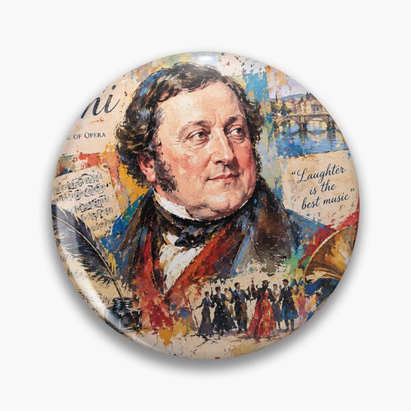Item preview, Gioachino Rossini Painting – Portrait of the Famous Italian Composer designed and sold by GalleryKauffeld.