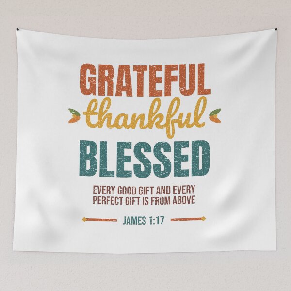 Item preview, Grateful Thankful Blessed James 1:17 Every Good Gift Christian designed and sold by ebocraft.