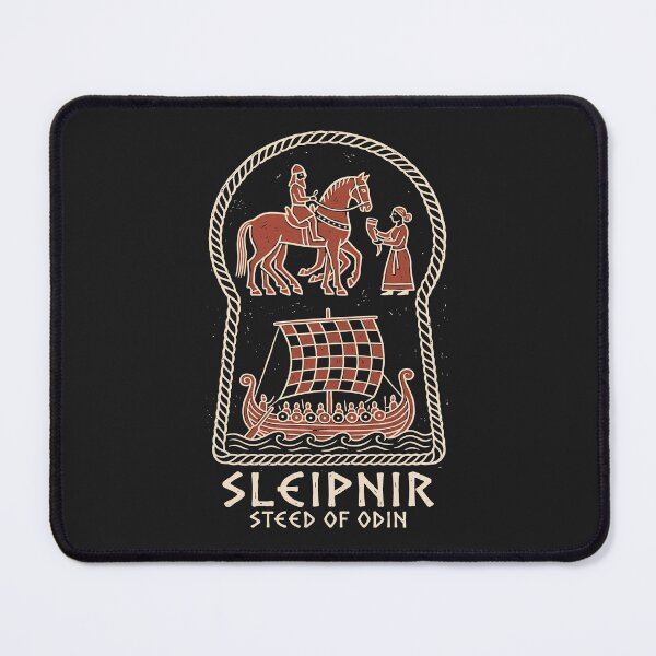 Item preview, Sleipnir Steed of Odin – Gotland Picture Stone Linocut designed and sold by Odd World.