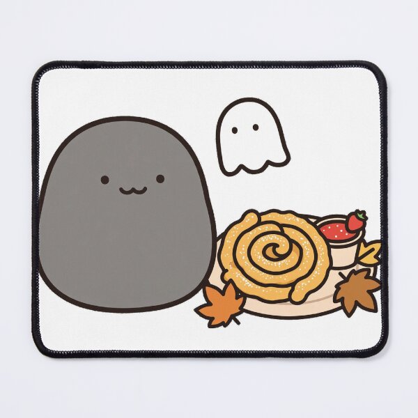 Item preview, Cute Black Cat Ghost Funnel Cake Fall Carnival Kawaii Sticker designed and sold by xiaoxiaochibi.