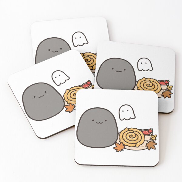 Item preview, Cute Black Cat Ghost Funnel Cake Fall Carnival Kawaii Sticker designed and sold by xiaoxiaochibi.
