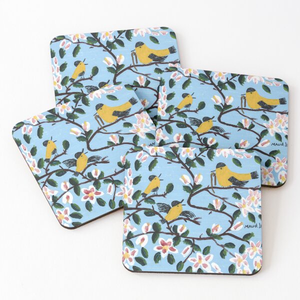 Item preview, Maud Lewis Yellow Birds and Apple Blossoms designed and sold by MelvaReyaz.