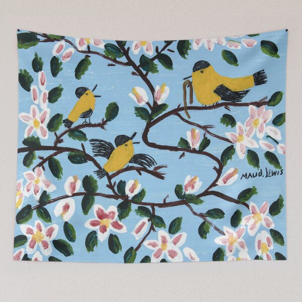 Item preview, Maud Lewis Yellow Birds and Apple Blossoms designed and sold by MelvaReyaz.