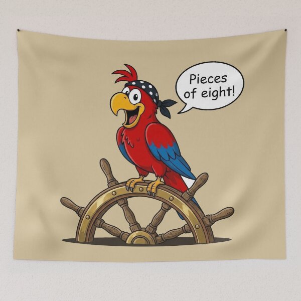 Item preview, Captain Flint the Parrot | Treasure Island "Pieces of Eight!" designed and sold by MischiefFoundry.