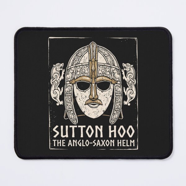 Item preview, Sutton Hoo Helmet – Anglo-Saxon Helm Hand-Cut Linocut designed and sold by Odd World.