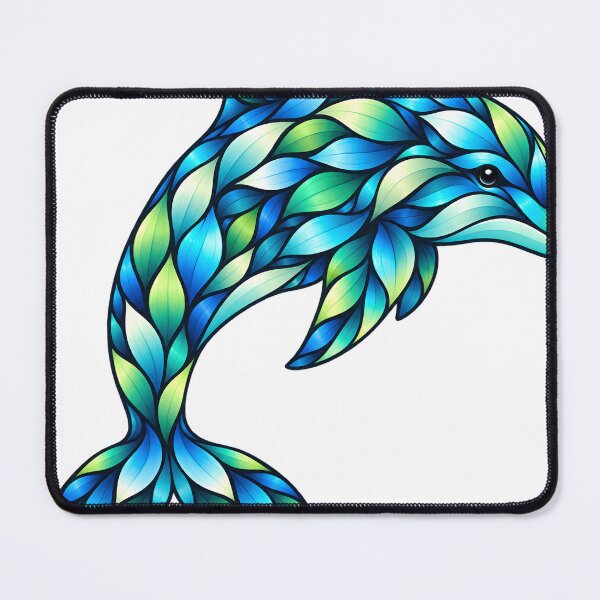 Item preview, Mosaic Dolphin Ocean Colors designed and sold by JAZZY-DESIGN.