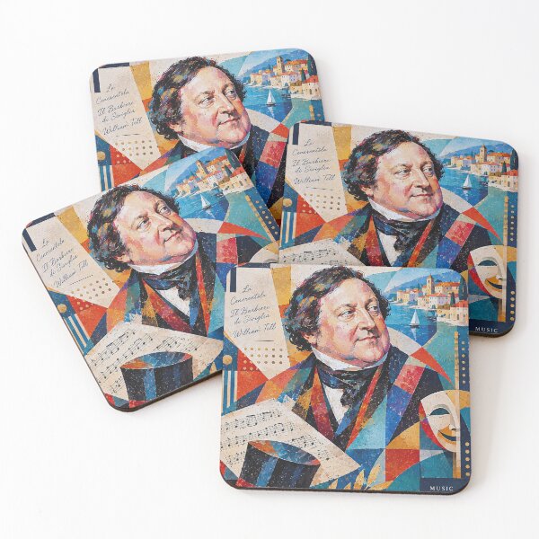 Item preview, Gioachino Rossini Portrait Illustration – Classical Music Legend designed and sold by GalleryKauffeld.