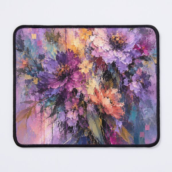 Item preview, Amethyst Blooms Abstract Purple Floral Art Print designed and sold by Joey Santiago.