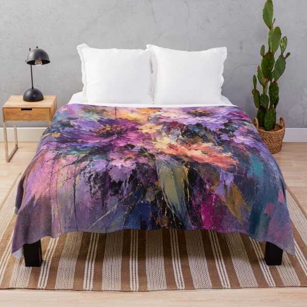 Item preview, Amethyst Blooms Abstract Purple Floral Art Print designed and sold by Joey Santiago.