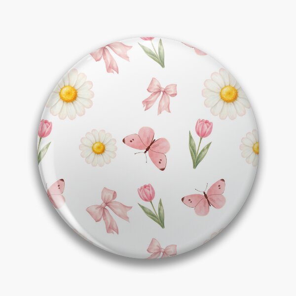 Item preview, Coquette Daisy Pink Butterfly Seamless Pattern designed and sold by Deanmindvortex.