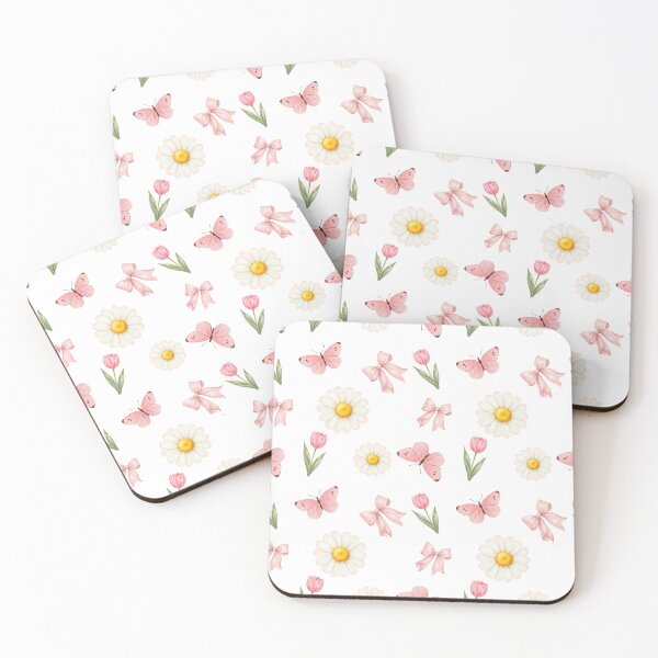 Item preview, Coquette Daisy Pink Butterfly Seamless Pattern designed and sold by Deanmindvortex.