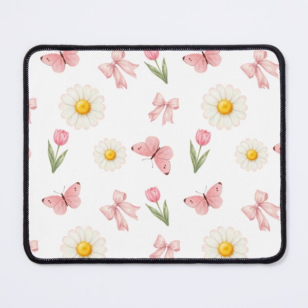 Item preview, Coquette Daisy Pink Butterfly Seamless Pattern designed and sold by Deanmindvortex.