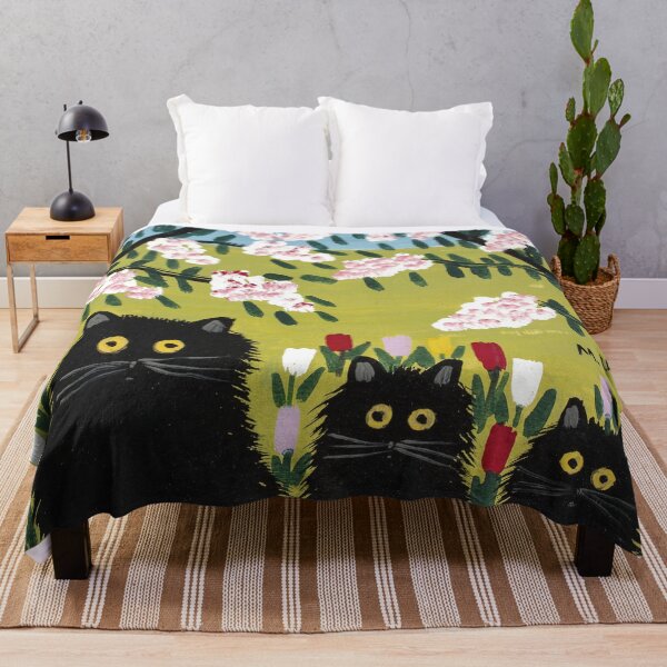 Item preview, Maud Lewis Three Black Cats designed and sold by MelvaReyaz.