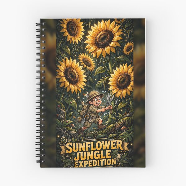 Item preview, Sunflower Jungle Expedition Gardener Explorer designed and sold by MojoHill.