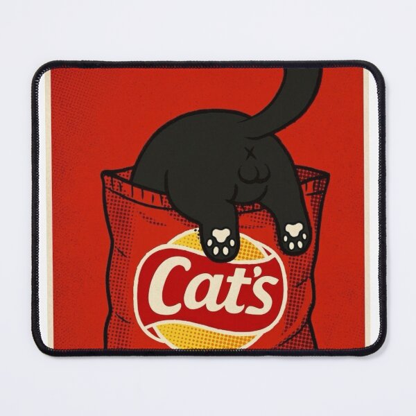 Item preview, Cat Chips — Funny Black Cat Diving Into A Chips Bag designed and sold by VUHEIM.