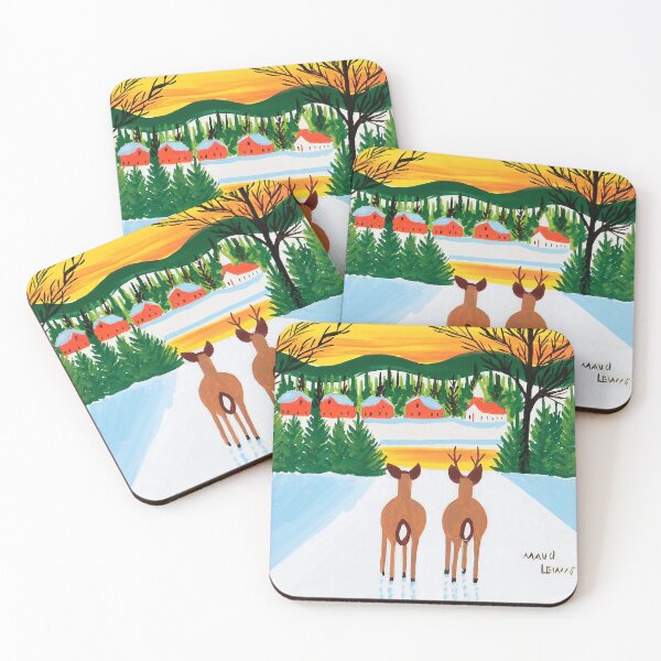 Item preview, Maud Lewis Deer at Sunset designed and sold by MelvaReyaz.