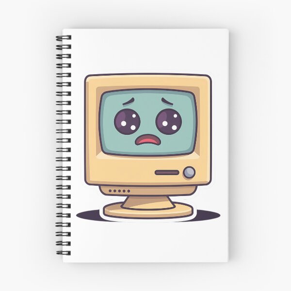 Item preview, Sad Retro Computer – Cute Kawaii Vintage PC designed and sold by Swizzy2vore.