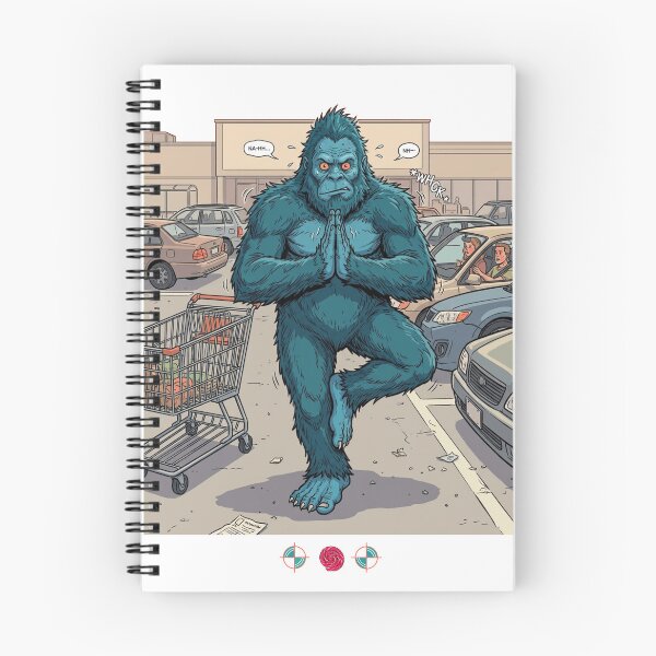 Item preview, Wobbly Tree Pose Bigfoot - Funny Parking Lot Yoga Comic Art designed and sold by Whimsy Trail Co.
