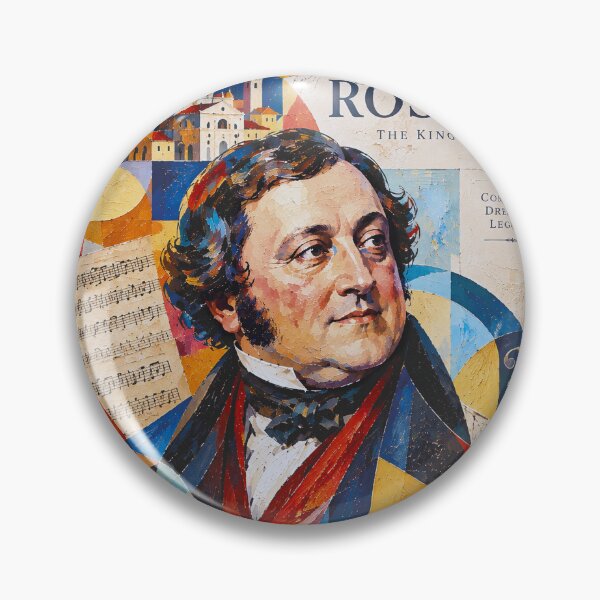 Item preview, Gioachino Rossini Painting – Portrait of the Famous Italian Composer designed and sold by GalleryKauffeld.