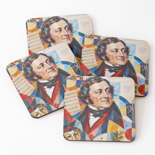 Item preview, Gioachino Rossini Painting – Portrait of the Famous Italian Composer designed and sold by GalleryKauffeld.