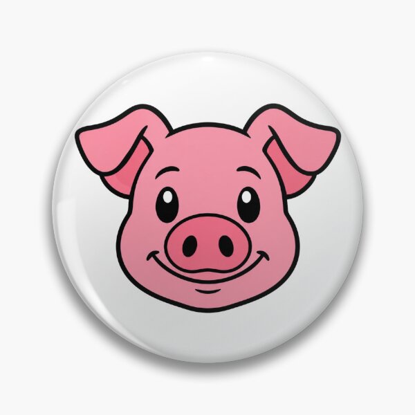 Item preview, Cute Pink Pig Head designed and sold by CraftyUniverse.