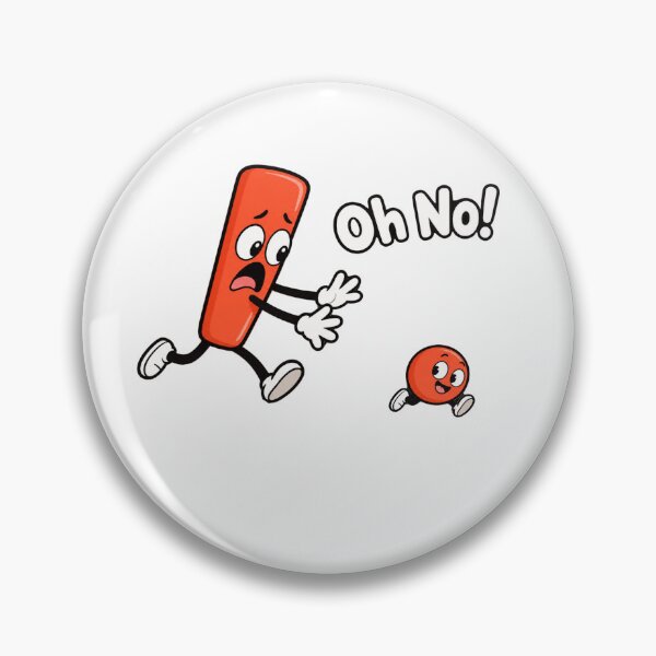 Item preview, Oh No! Funny Runaway Dot Exclamation Mark Cartoon designed and sold by The Mood Index.