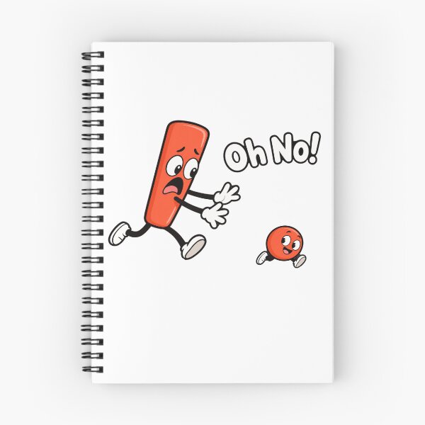 Item preview, Oh No! Funny Runaway Dot Exclamation Mark Cartoon designed and sold by The Mood Index.