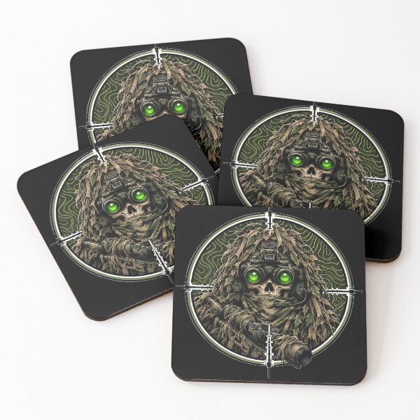 Item preview, Tactical Sniper Skull Ghillie Hood Recon Operator designed and sold by ValhallaHub.