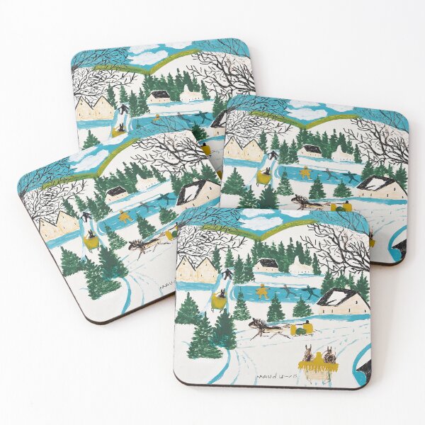 Item preview, Maud Lewis Sleighride and Ice Skaters in Winter designed and sold by MelvaReyaz.