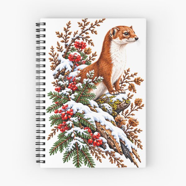 Item preview, The Winter Wanderer | Stoat-Like Snow Berry Art designed and sold by Norvian.