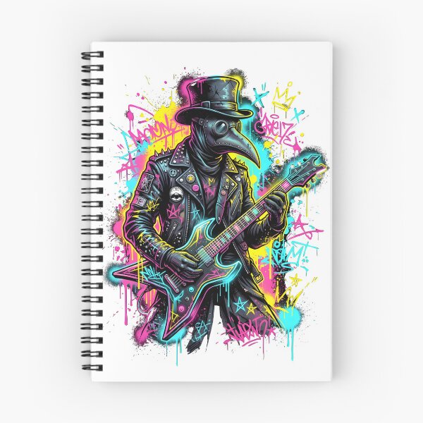 Item preview, Neon Punk Plague Doctor - Grunge Street Art Splatter designed and sold by AetherNovus.